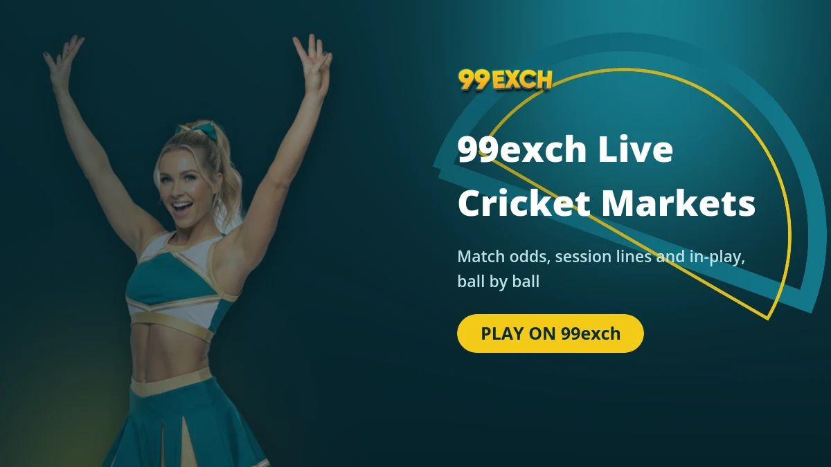 99exch live cricket betting markets banner with match odds and session lines